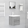 Voir la diapositive 5 : VIDAXL Miroir de bain Sonoma gris 40x10,5x37 cm Bois d'ingenierie