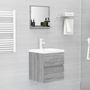 Voir la diapositive 5 : VIDAXL Miroir de bain Sonoma gris 40x10,5x37 cm Bois d'ingenierie