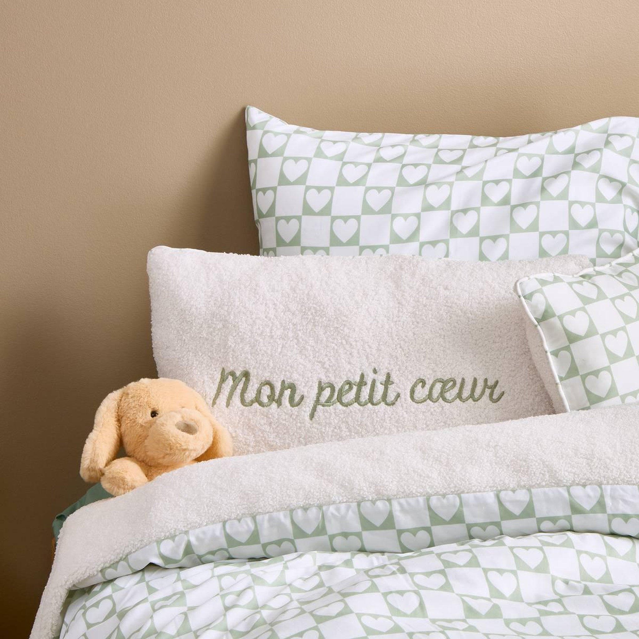 Voir la diapositive 6 : Atmosphera Kids Coussin déco enfant bouclette  jaiko  38x58cm vert
