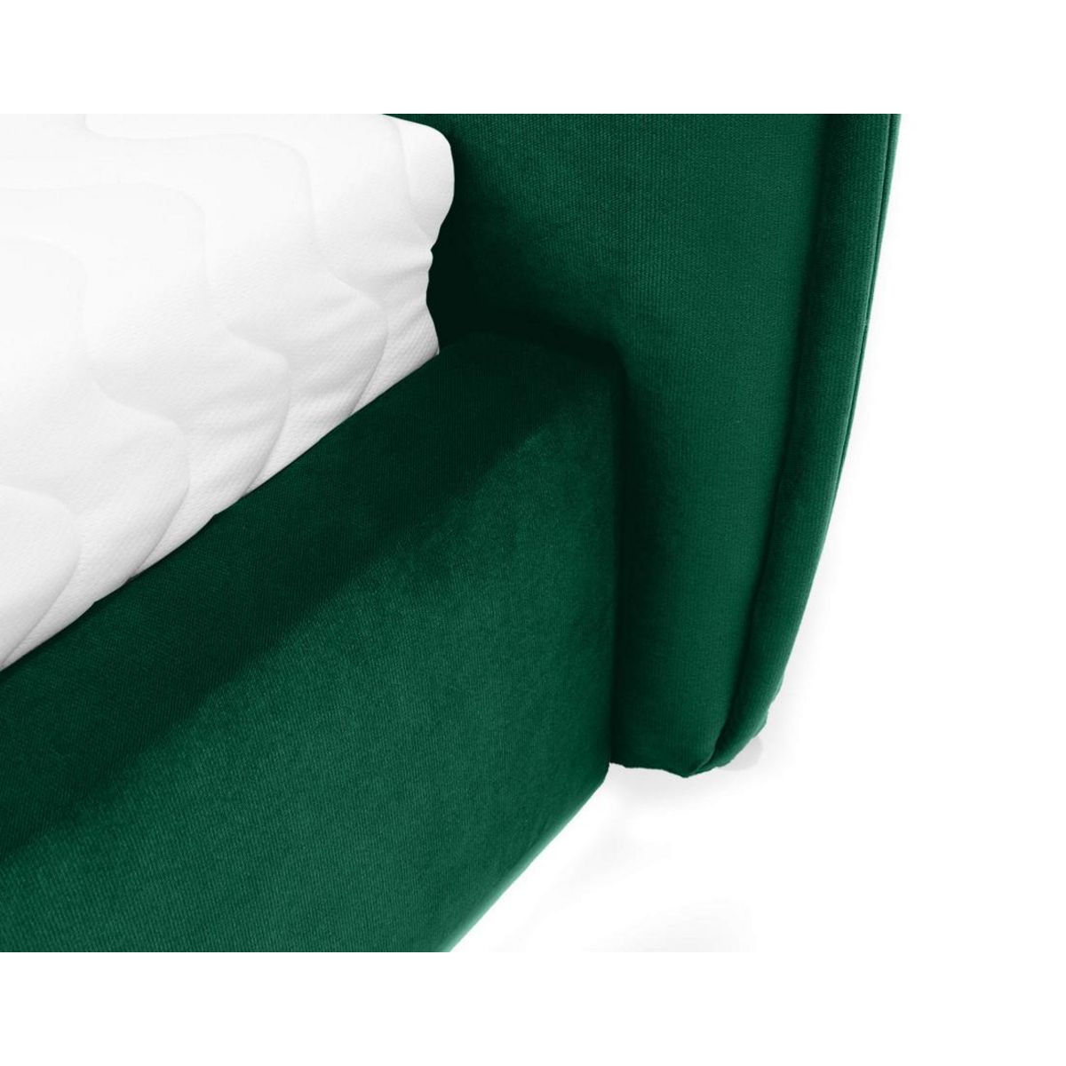 BEST MOBILIER Emy - lit coffre - 160x200 cm - en velours - sommier inclus