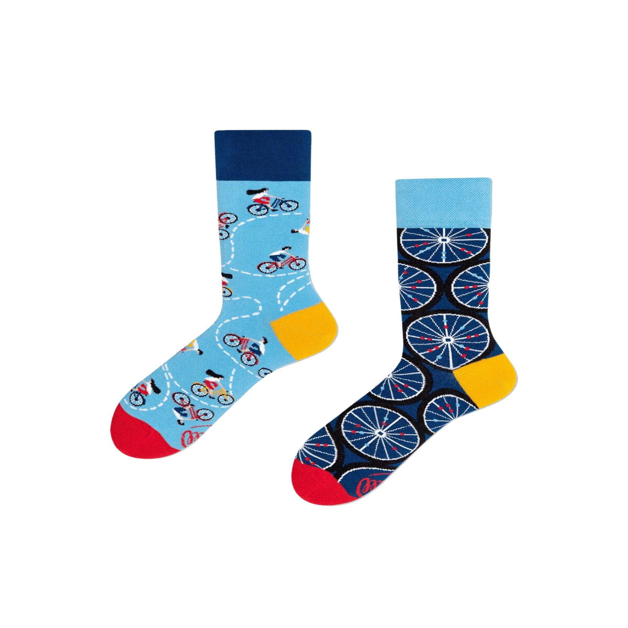 MANY MORNINGS Chaussettes les vélos. Coloris disponibles : Bleu