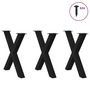 Voir la diapositive 3 : VIDAXL Pieds de table a manger forme de X 3 pcs noir 80x(72-73) cm