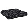 Voir la diapositive 5 : VIDAXL Coussins de palette lot de 2 motif a carreaux noir tissu