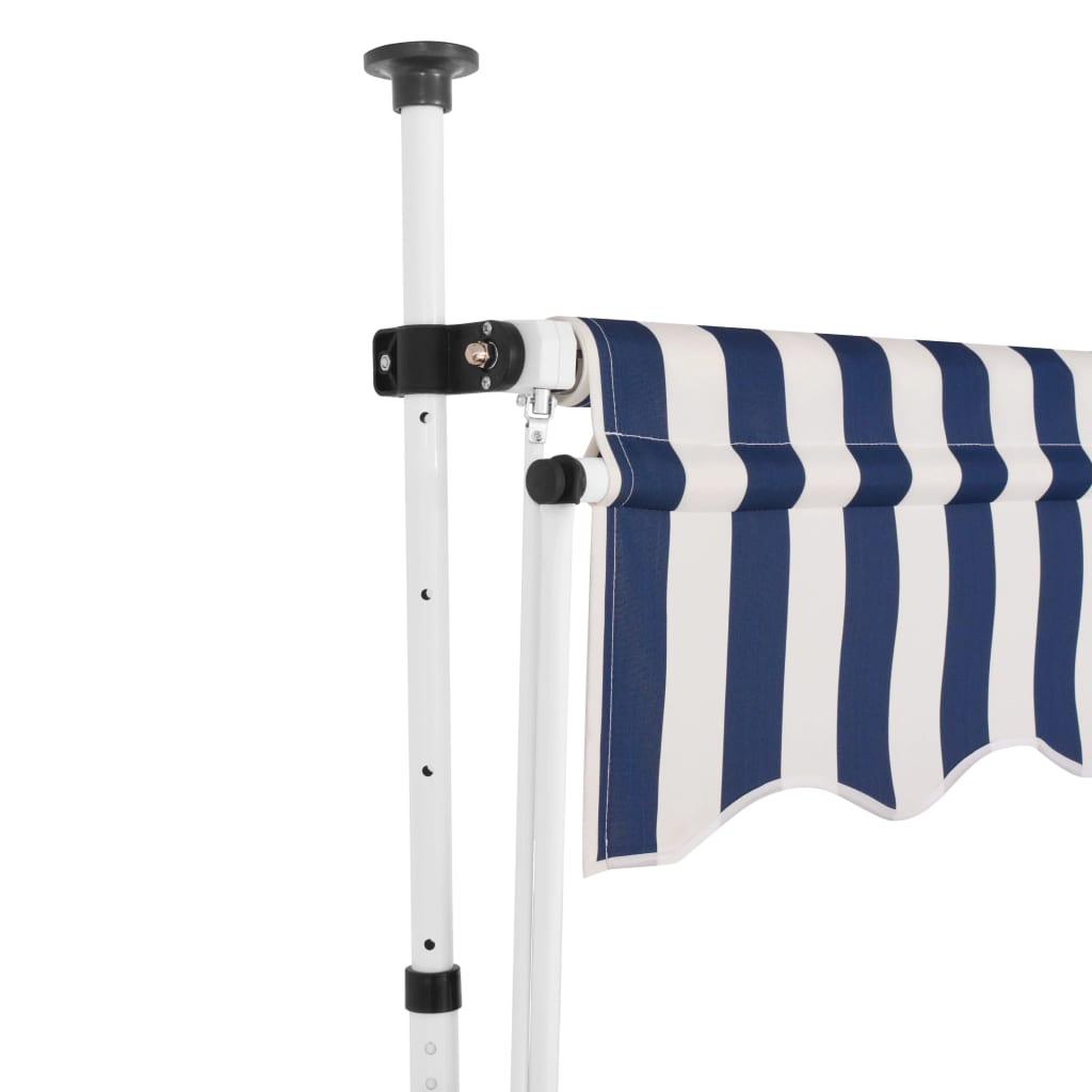 Voir la diapositive 2 : VIDAXL Auvent retractable manuel 250 cm Rayures bleues et blanches