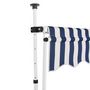 Voir la diapositive 2 : VIDAXL Auvent retractable manuel 250 cm Rayures bleues et blanches