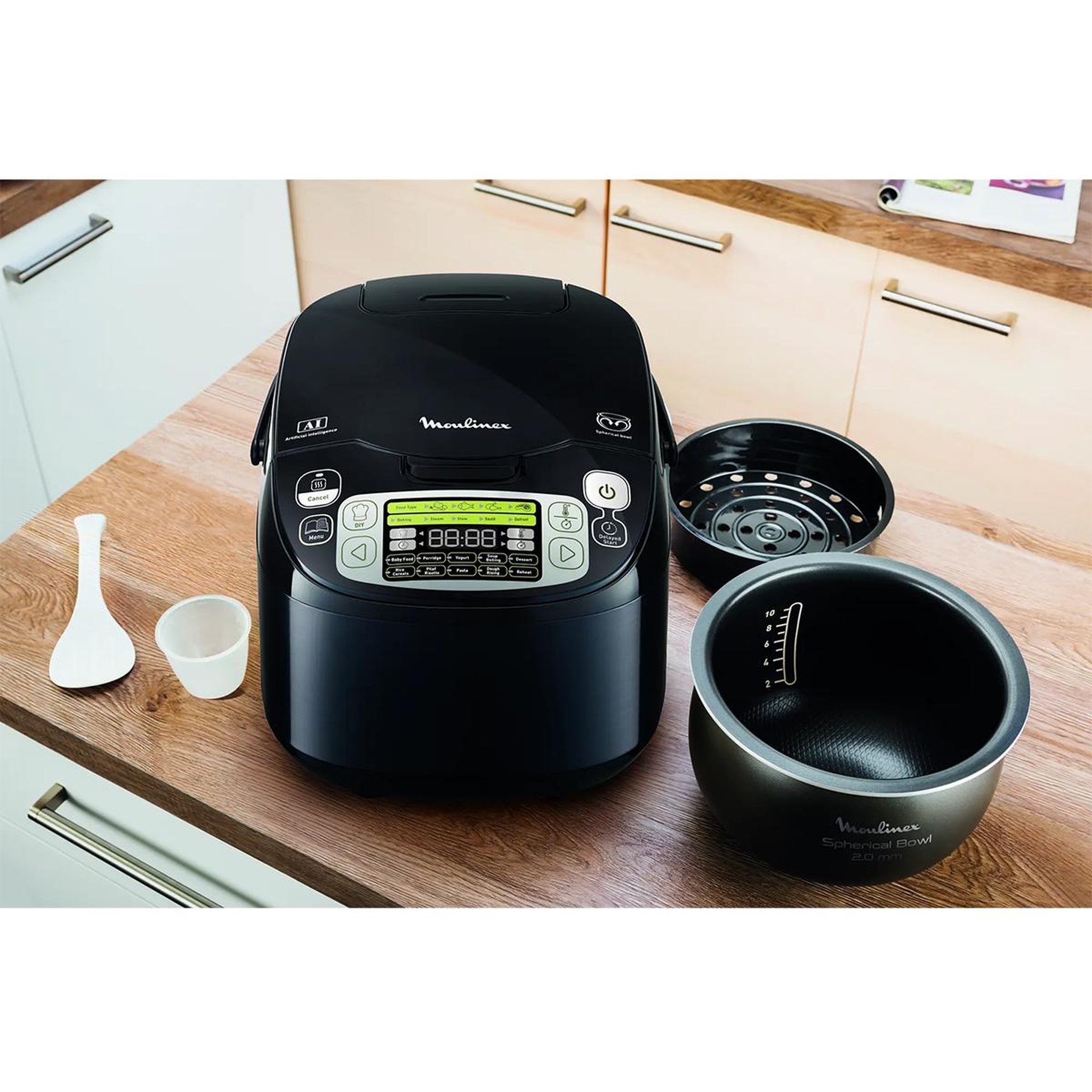 Voir la diapositive 3 : MOULINEX Multicuiseur 43en1 5l 750w noir - mk815800