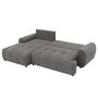 Voir la diapositive 2 : BEST MOBILIER Luzzio - canapé d'angle gauche 4 places convertible avec coffre en tissu texturé