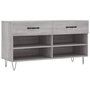 Voir la diapositive 2 : VIDAXL Banc a chaussures sonoma gris 102x35x55 cm bois d'ingenierie
