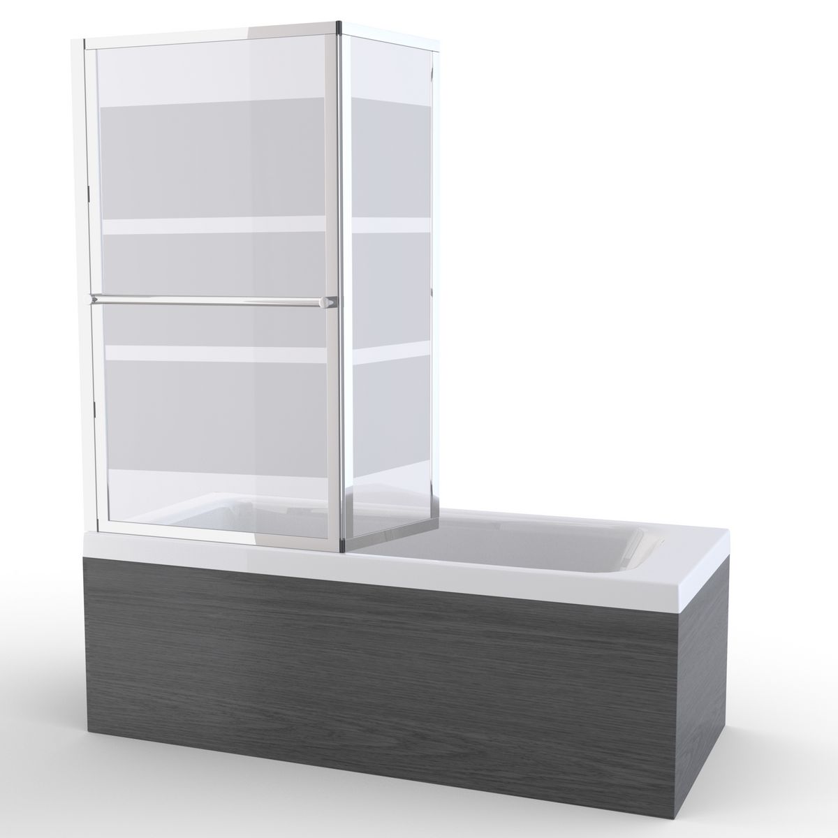 Aurlane Pare baignoire relevable - Verre sérigraphié 139 x 105