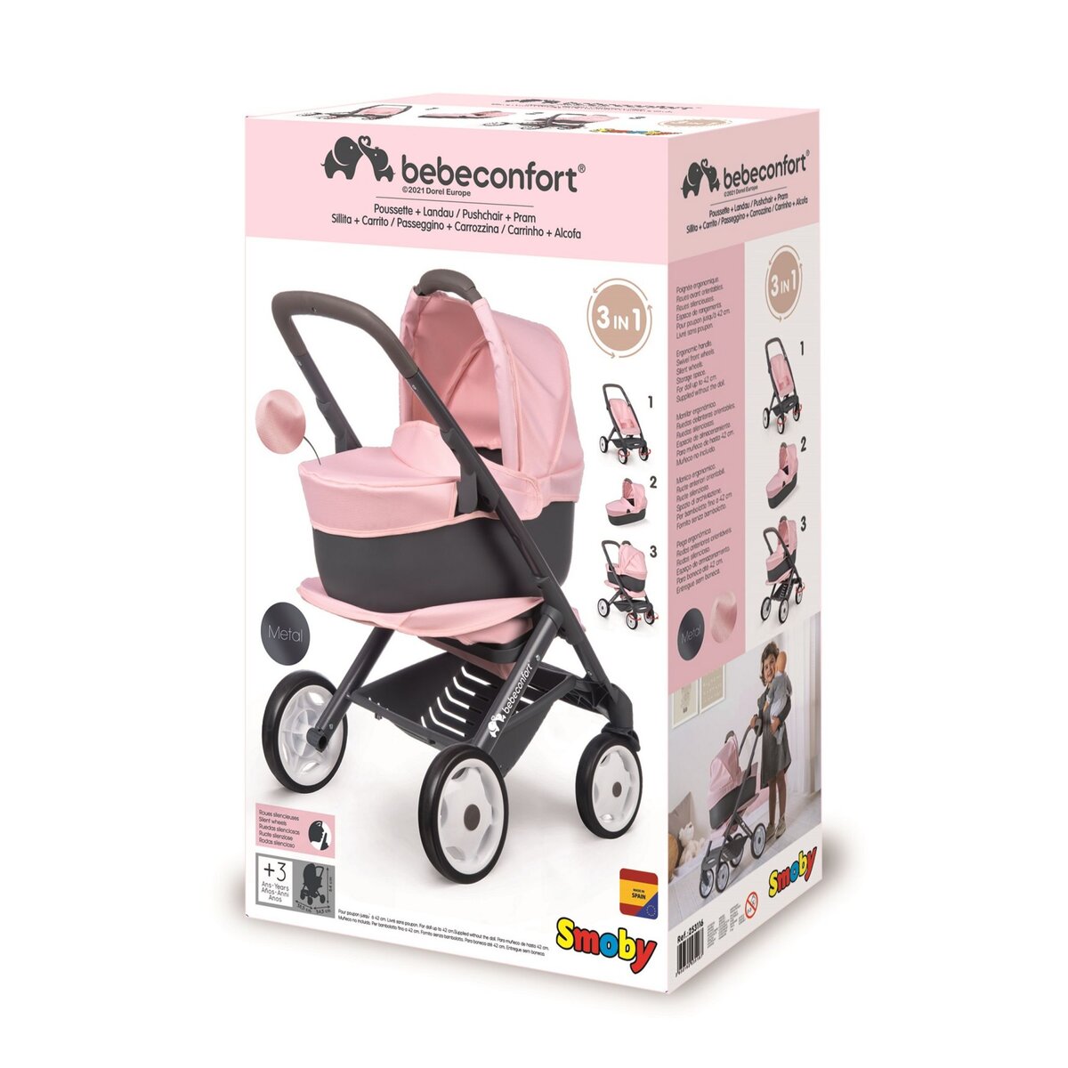 BB CONFORT COMBI POUSSETTE + LANDAU ROSE