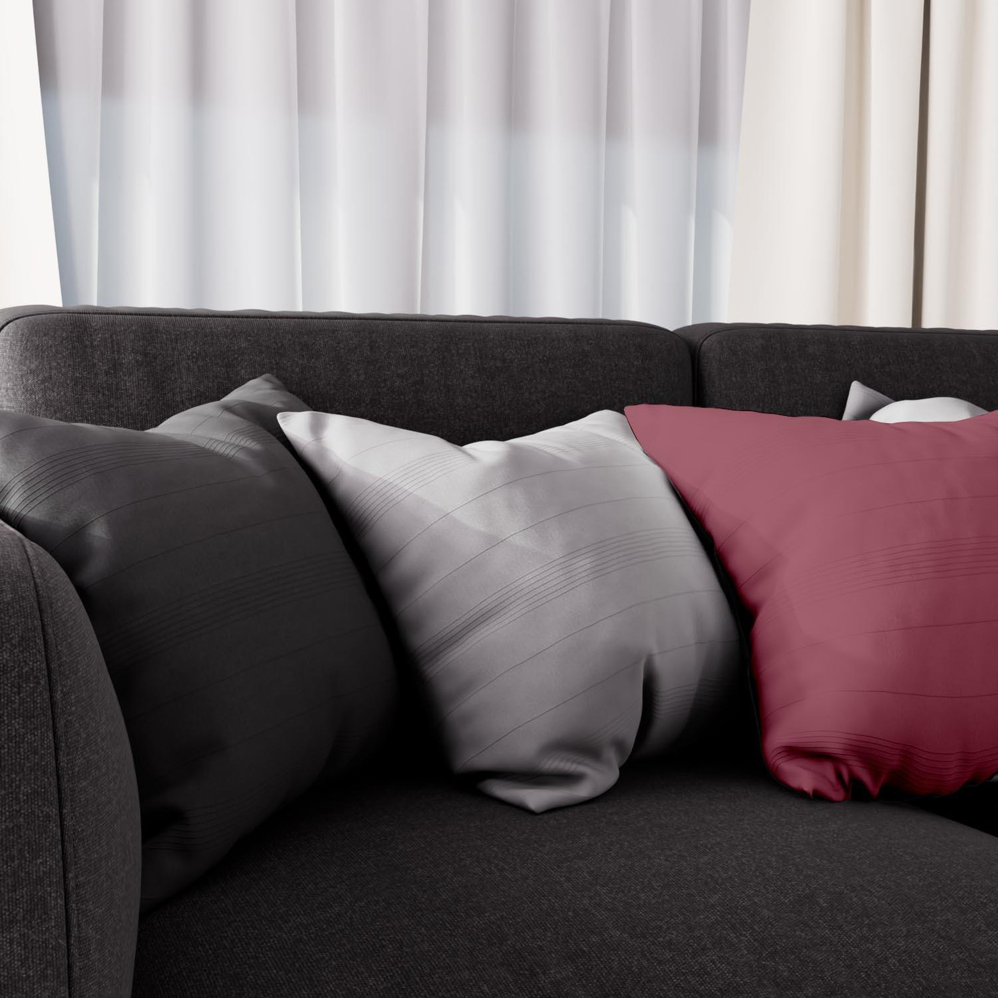 Voir la diapositive 2 : SOLEIL D'OCRE Housse de coussin adele, par soleil d'ocre