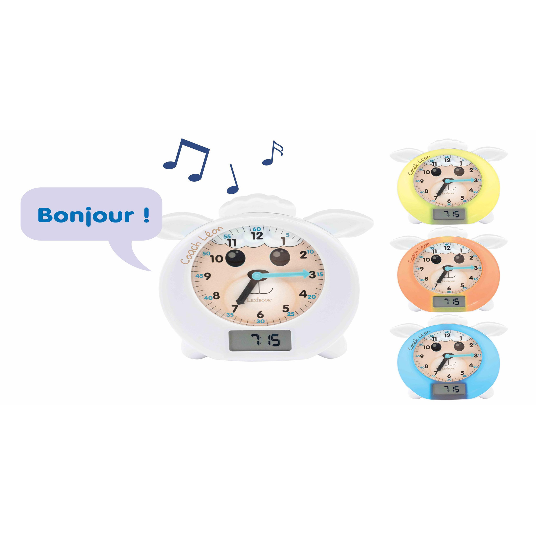 Voir la diapositive 4 : Lexibook LEON mon Réveil Éducatif Coach de Sommeil (Français)