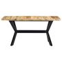 Voir la diapositive 2 : VIDAXL Table a manger 160x80x75 cm Bois de manguier massif brut
