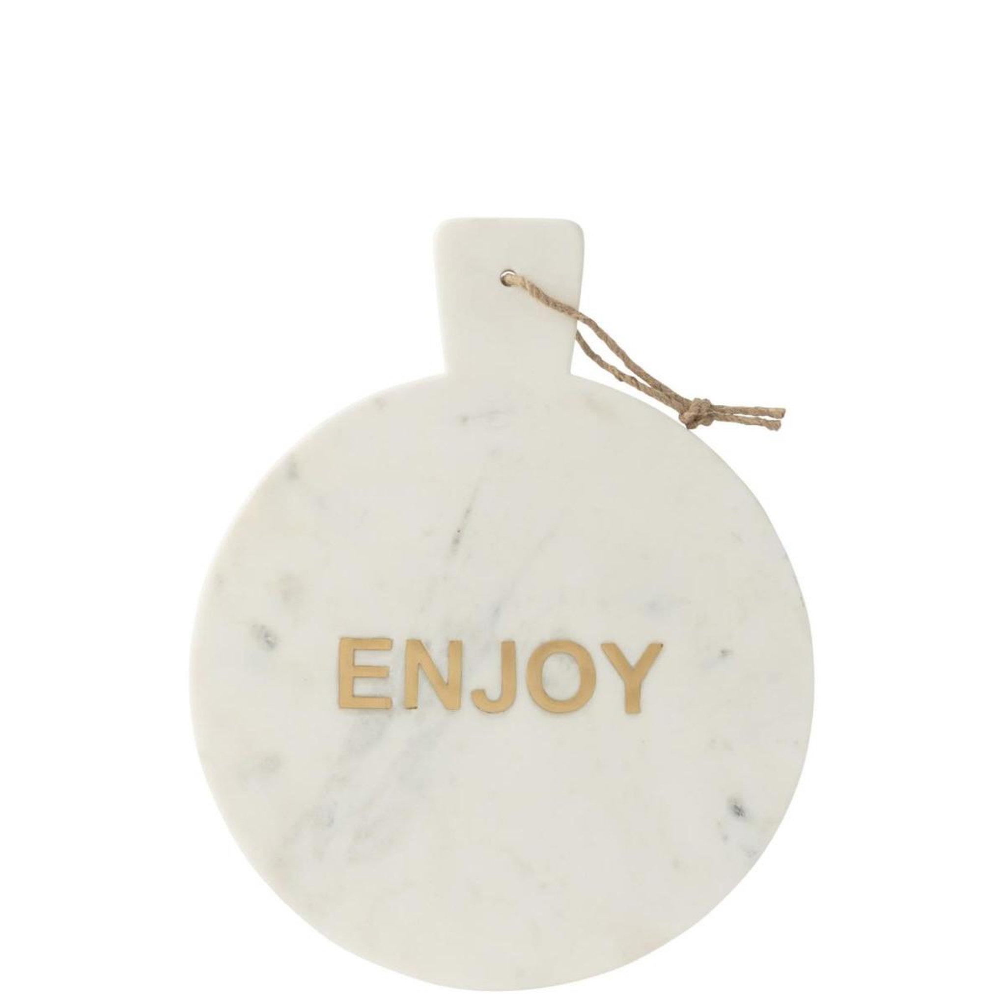 Voir la diapositive 2 : J-LINE Planche de Présentation en Marbre Enjoy  Marci  38cm Blanc