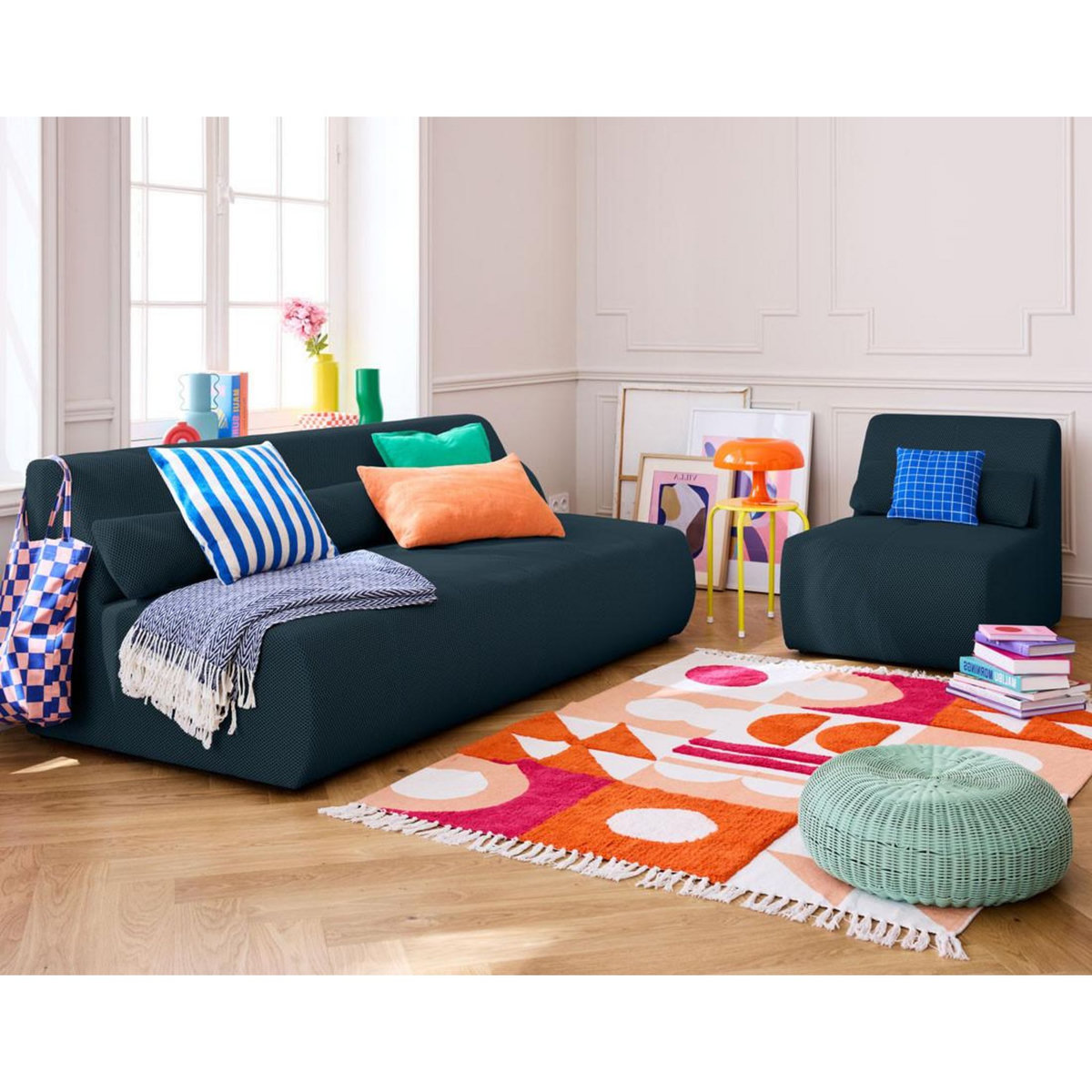 LISA DESIGN Onyx - fauteuil sans accoudoirs - en tissu mailles 3d