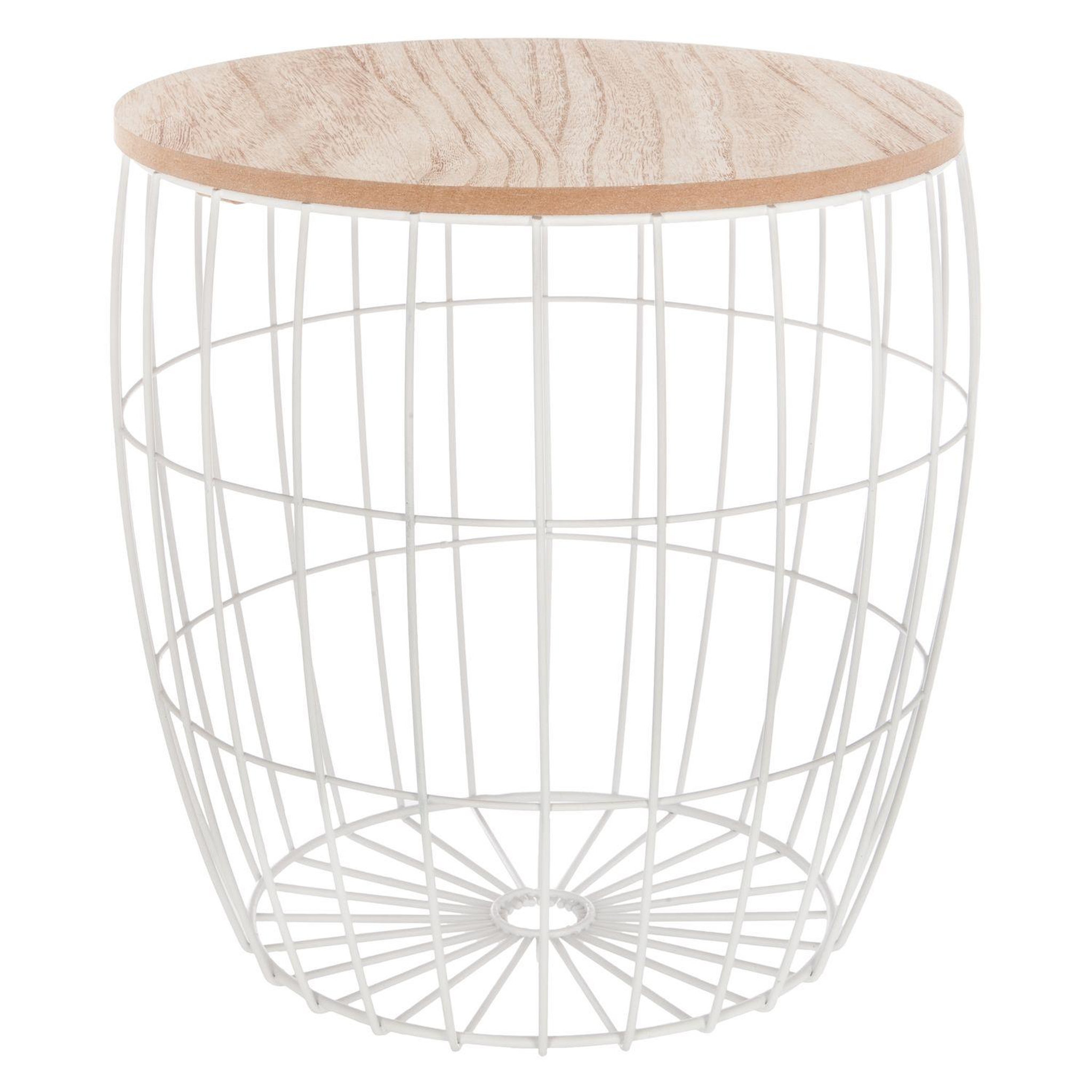 Voir la diapositive 2 : ATMOSPHERA 3 tables à café filaires atomic - diam. 40 cm - blanc