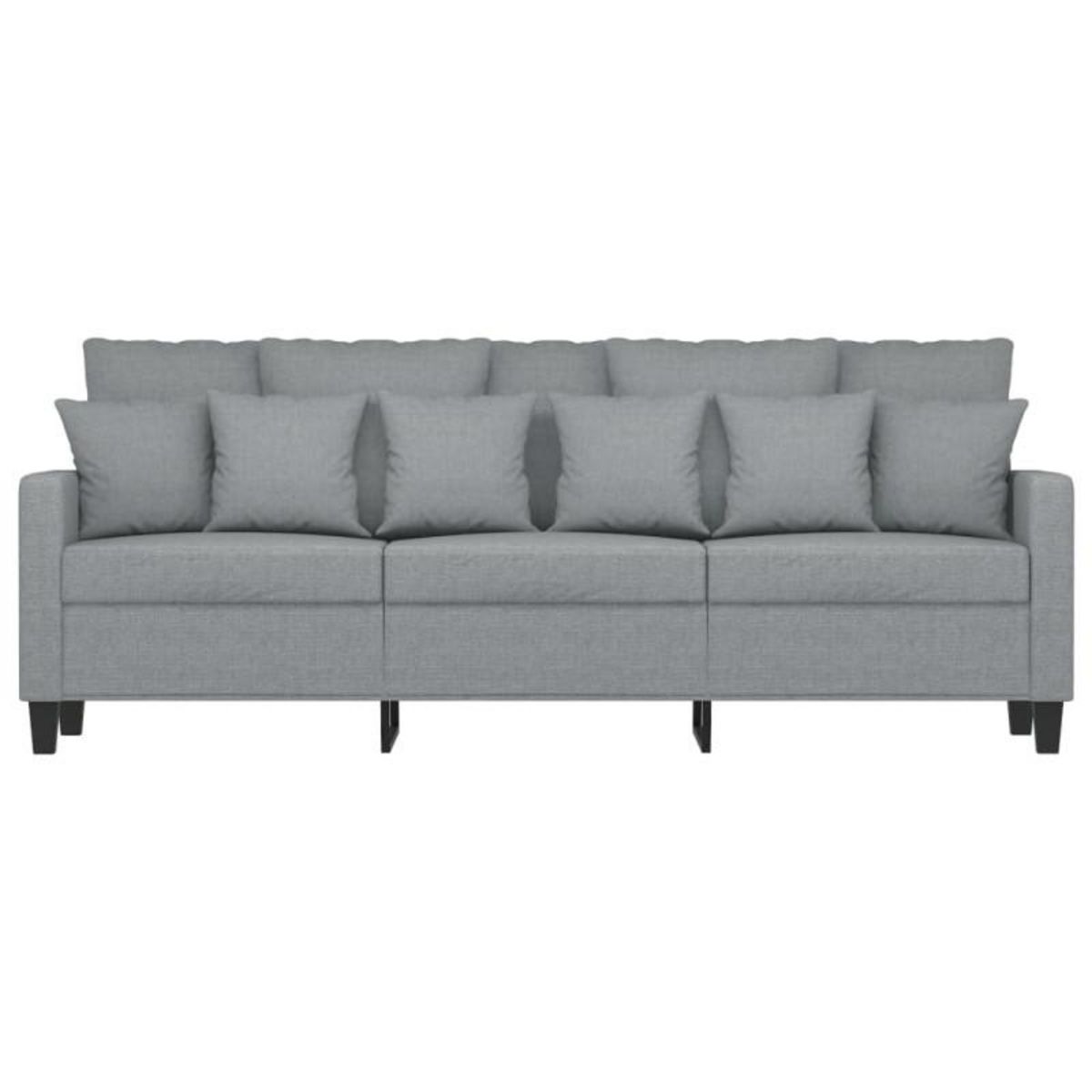 VIDAXL Canapé à 3 places Gris clair 180 cm Tissu