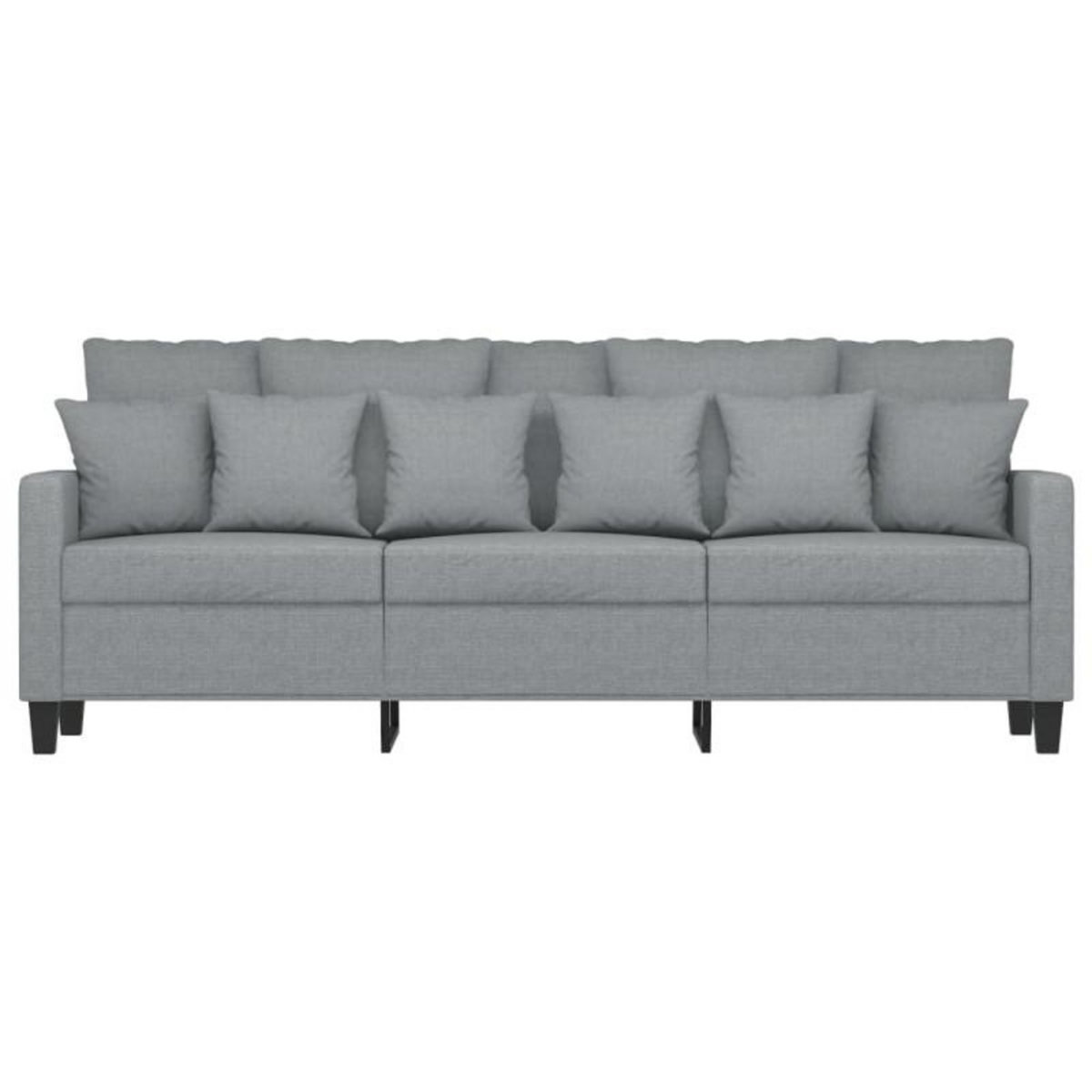 VIDAXL Canapé à 3 places Gris clair 180 cm Tissu