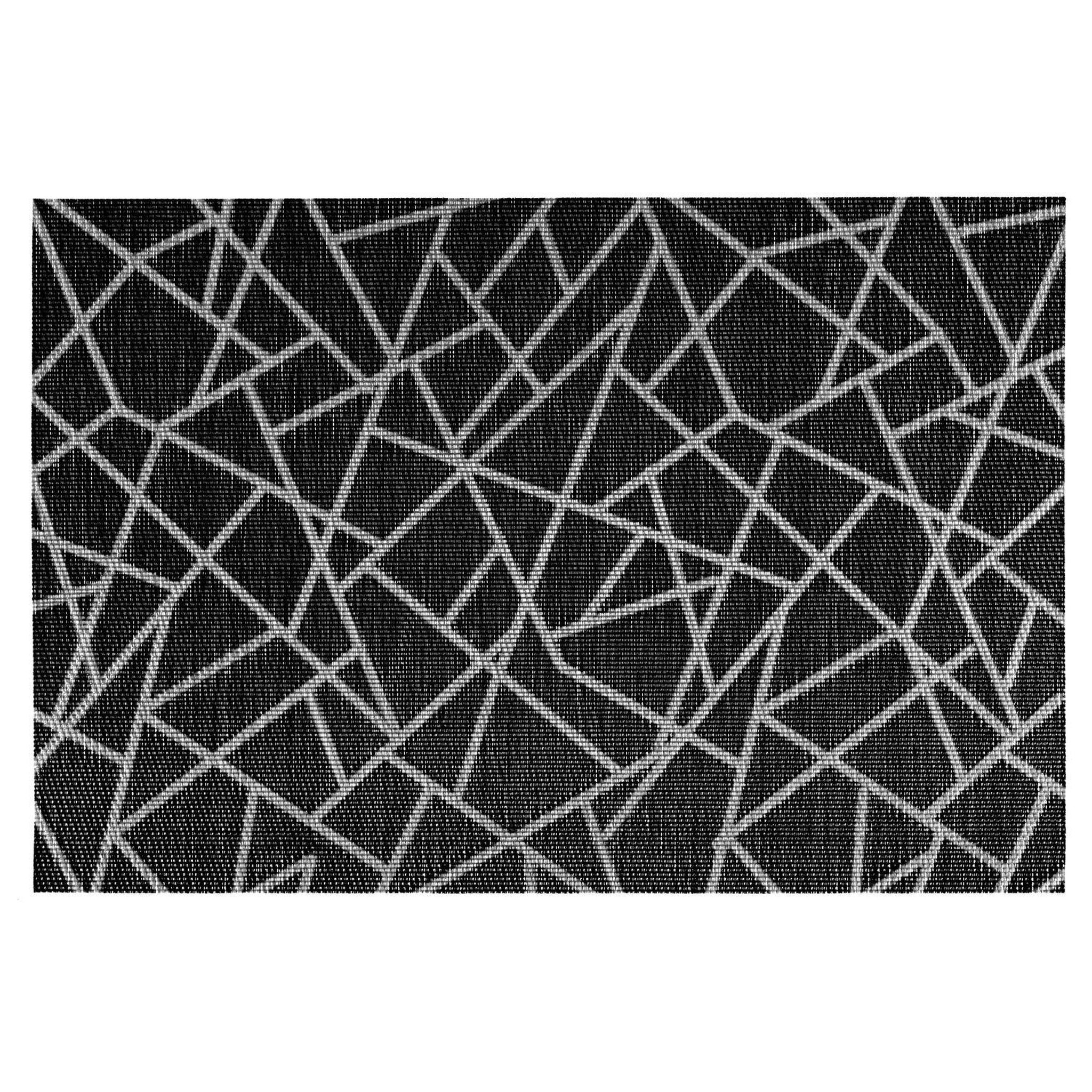 SECRET DE GOURMET Lot 6x Set de table design craquelé Alph. Coloris disponibles : Noir