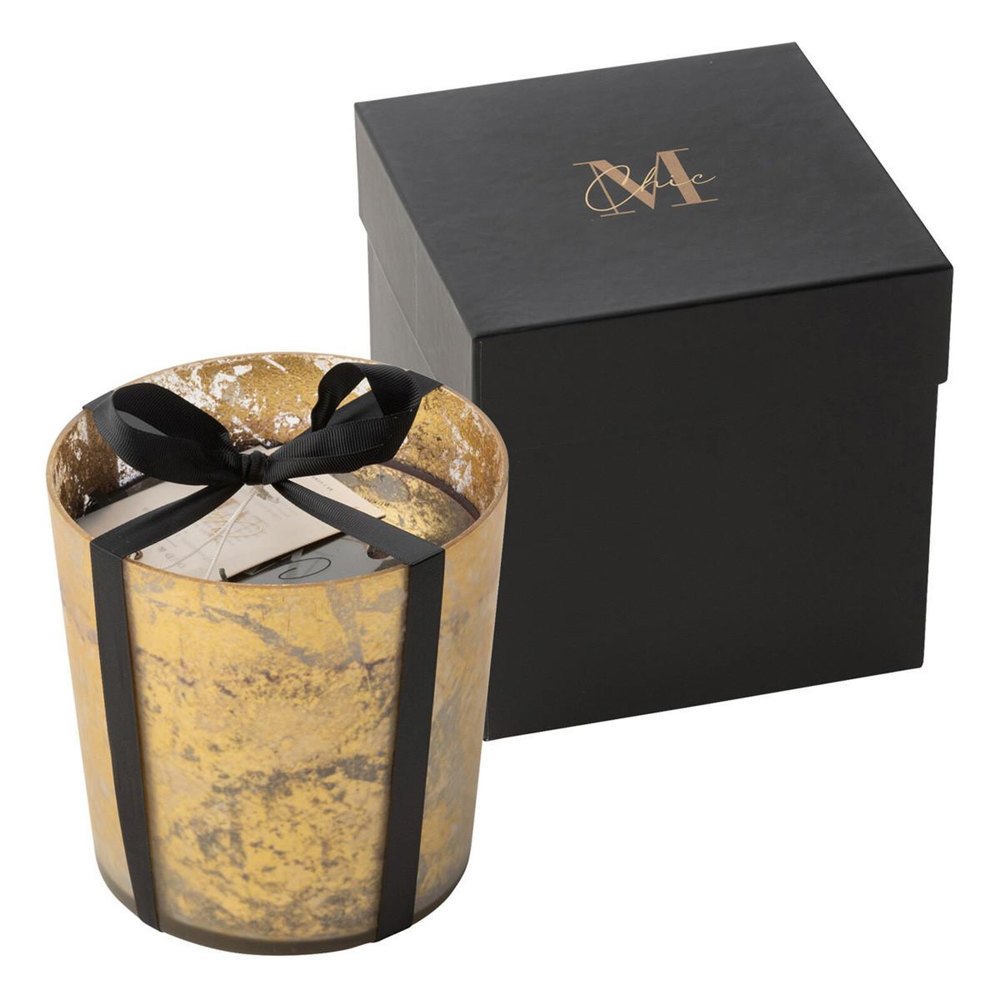 J-LINE Bougie parfumée  m-chic  15cm oud & amber