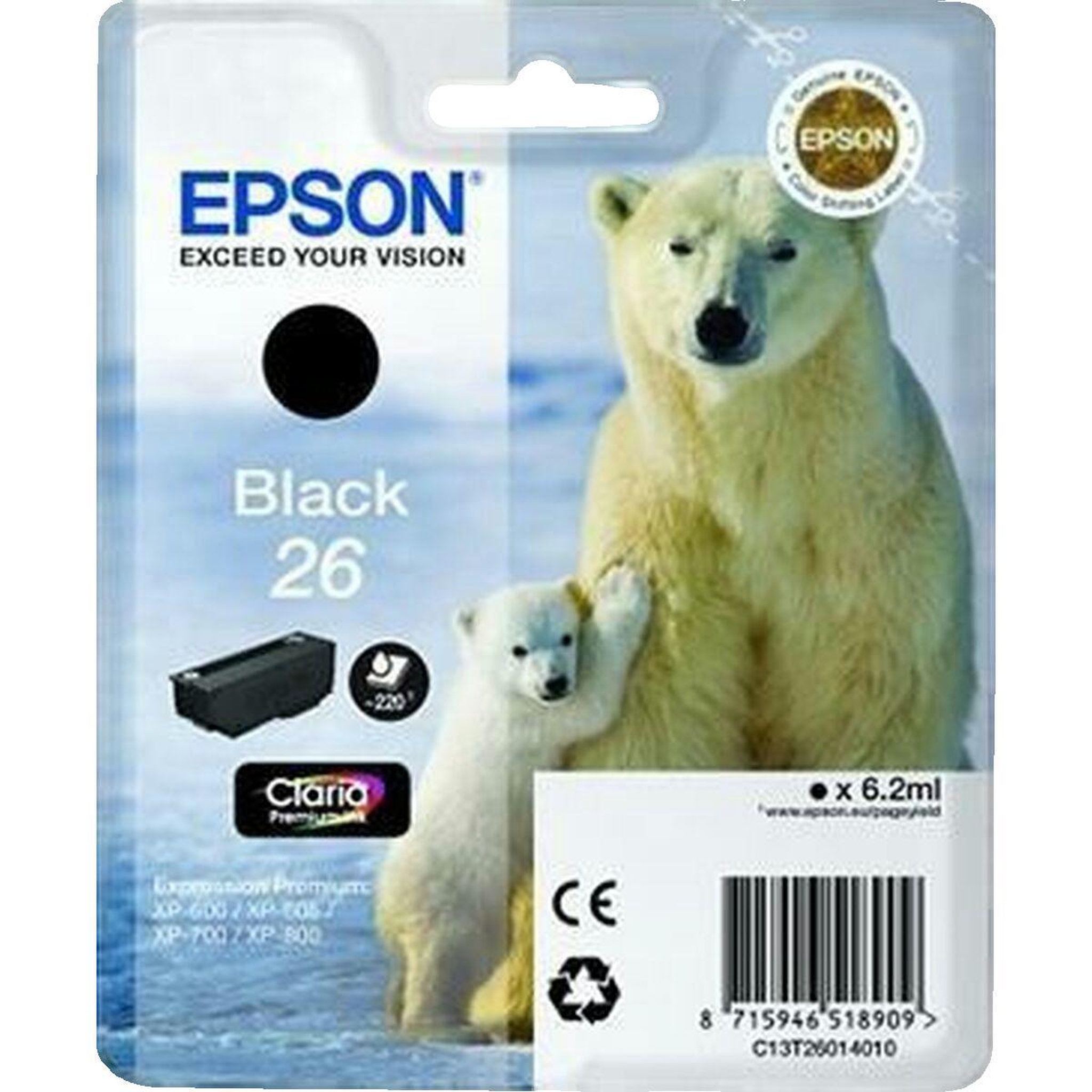 Epson Cartouche d'encre Epson 26 Original Noir
