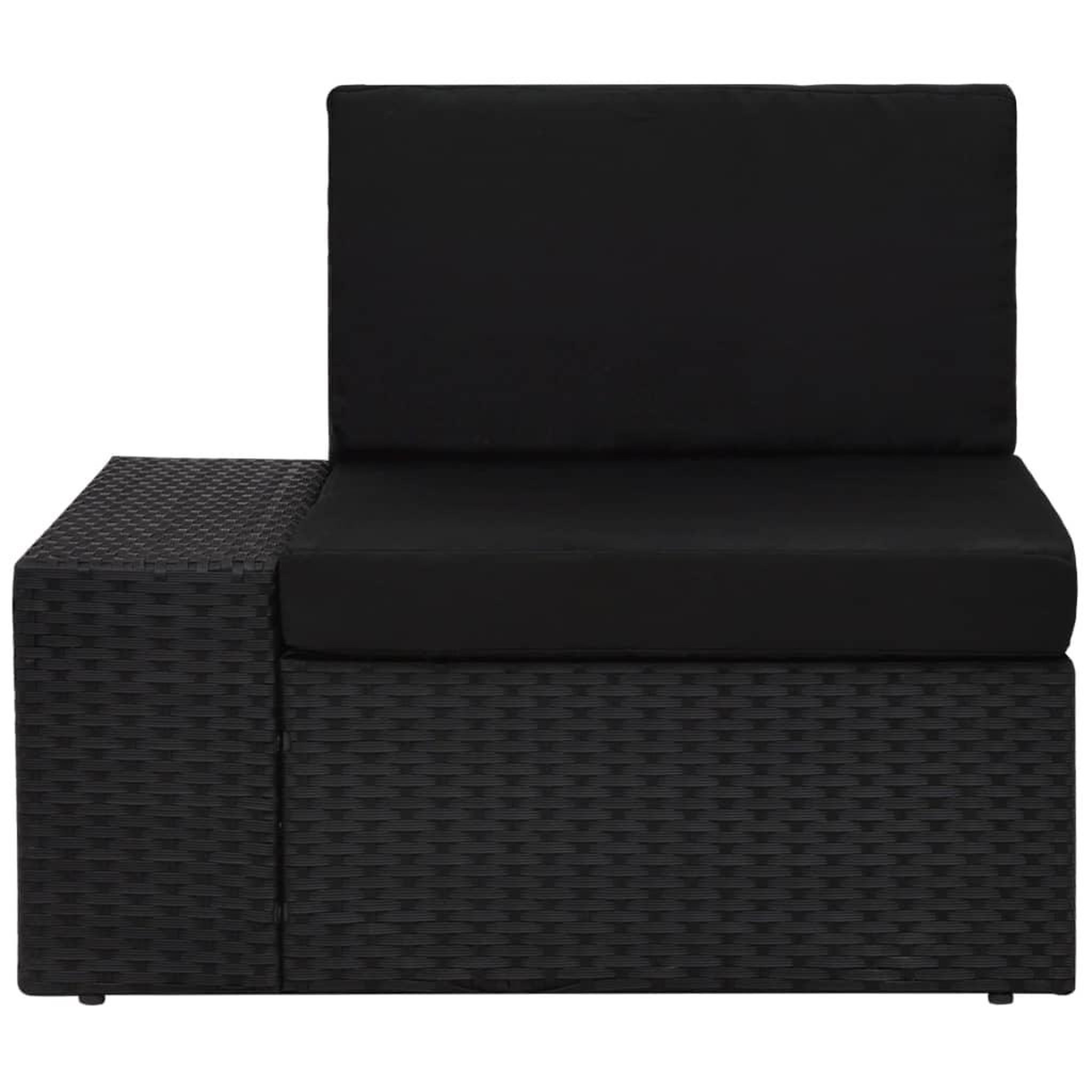Voir la diapositive 5 : VIDAXL Salon de jardin 8 pcs Resine tressee Noir