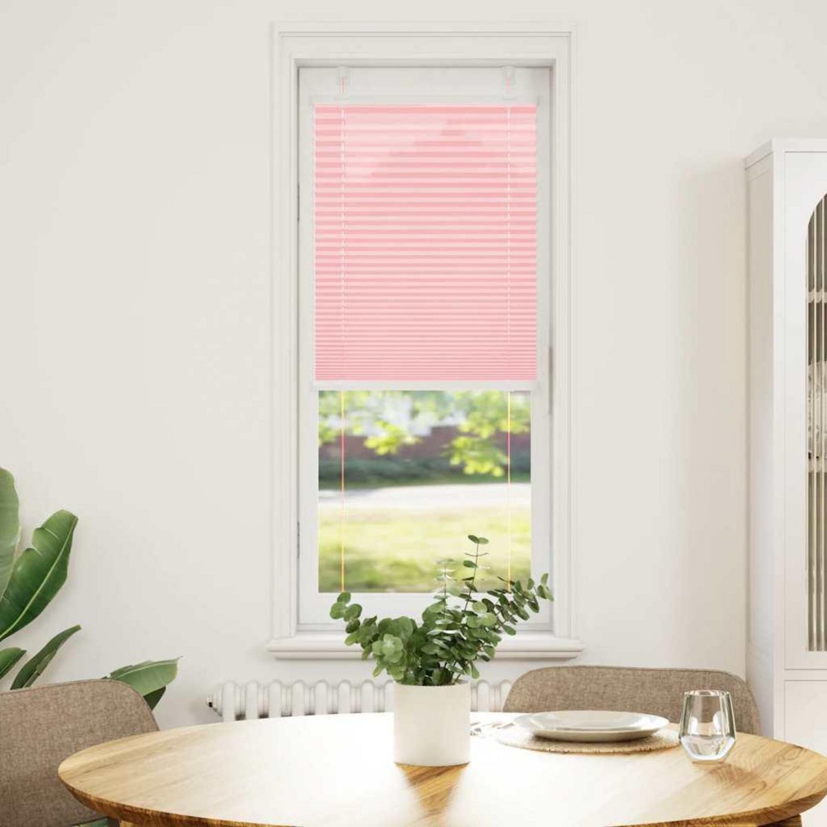 VIDAXL Store plisse rose 45x150 cm largeur du tissu 44,4 cm polyester