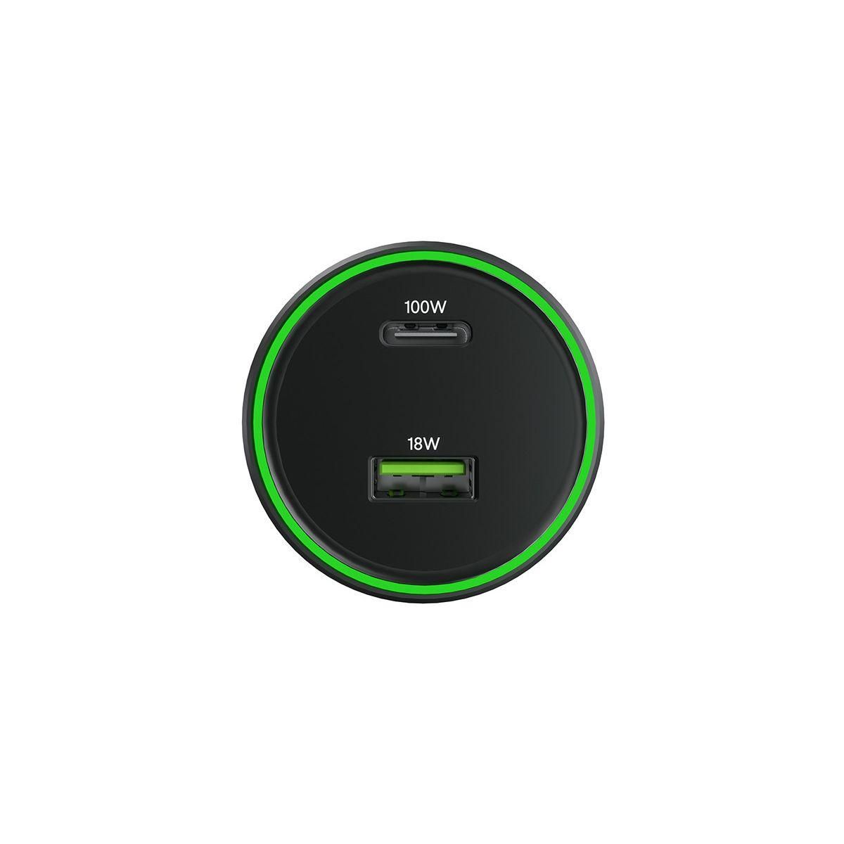 X-moove Chargeur allume-cigare 100W USB-A et USB-C