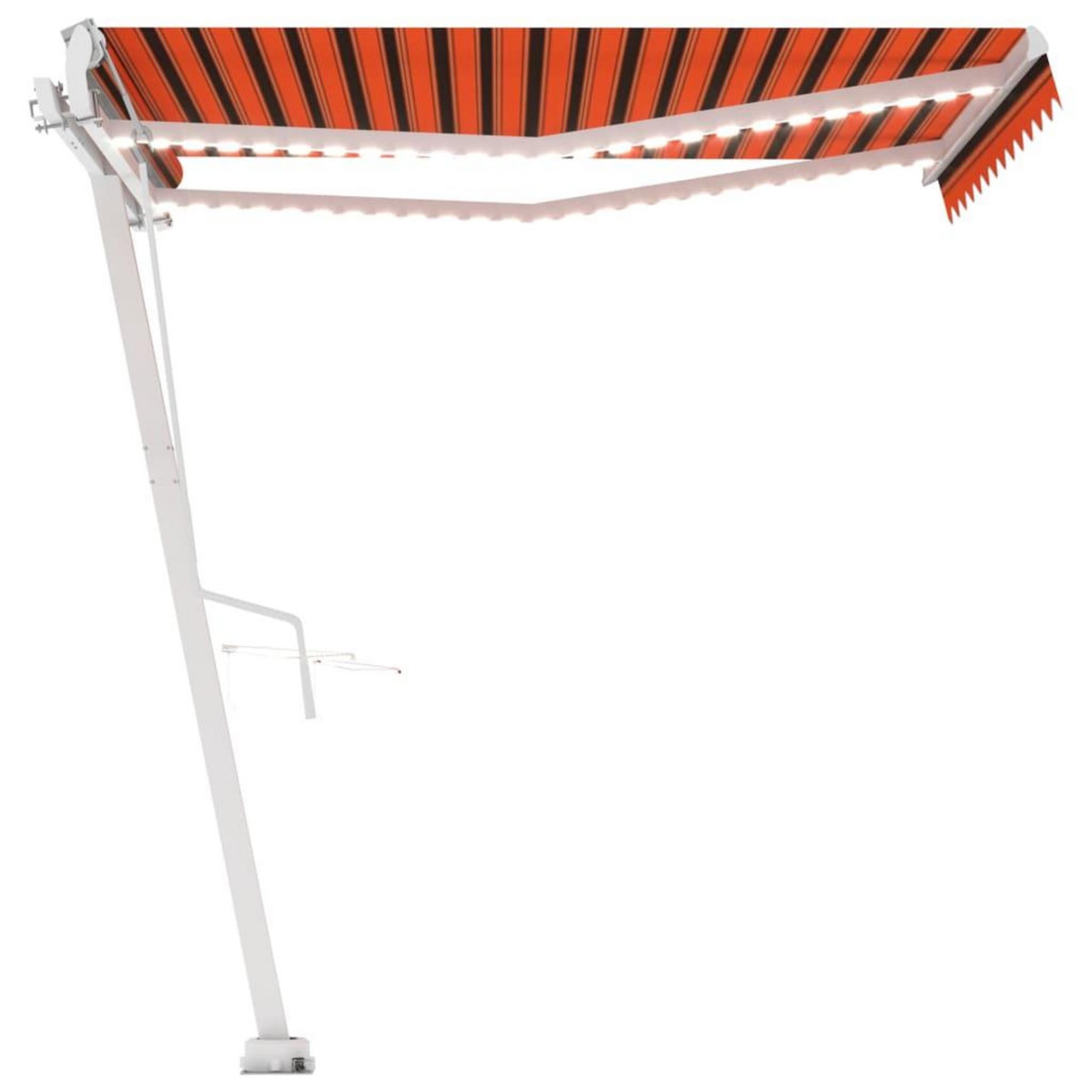 VIDAXL Auvent automatique capteur de vent/LED 350x250 cm Orange/marron