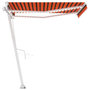 Voir la diapositive 3 : VIDAXL Auvent automatique capteur de vent/LED 350x250 cm Orange/marron