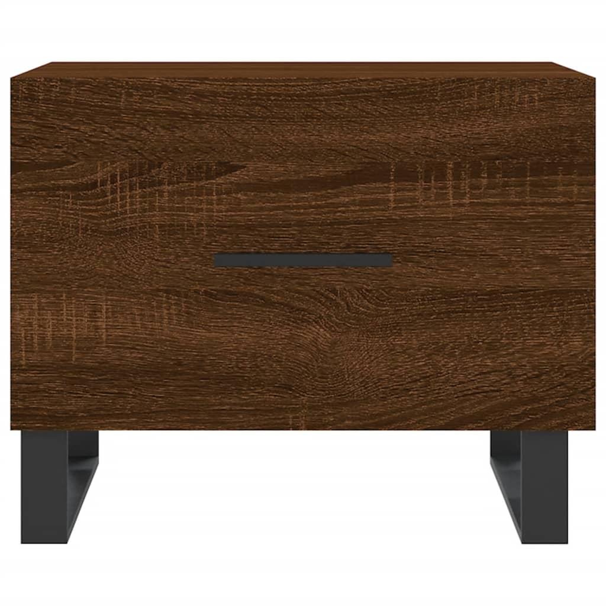 Voir la diapositive 5 : VIDAXL Table basse Chene marron 50x50x40 cm Bois d'ingenierie