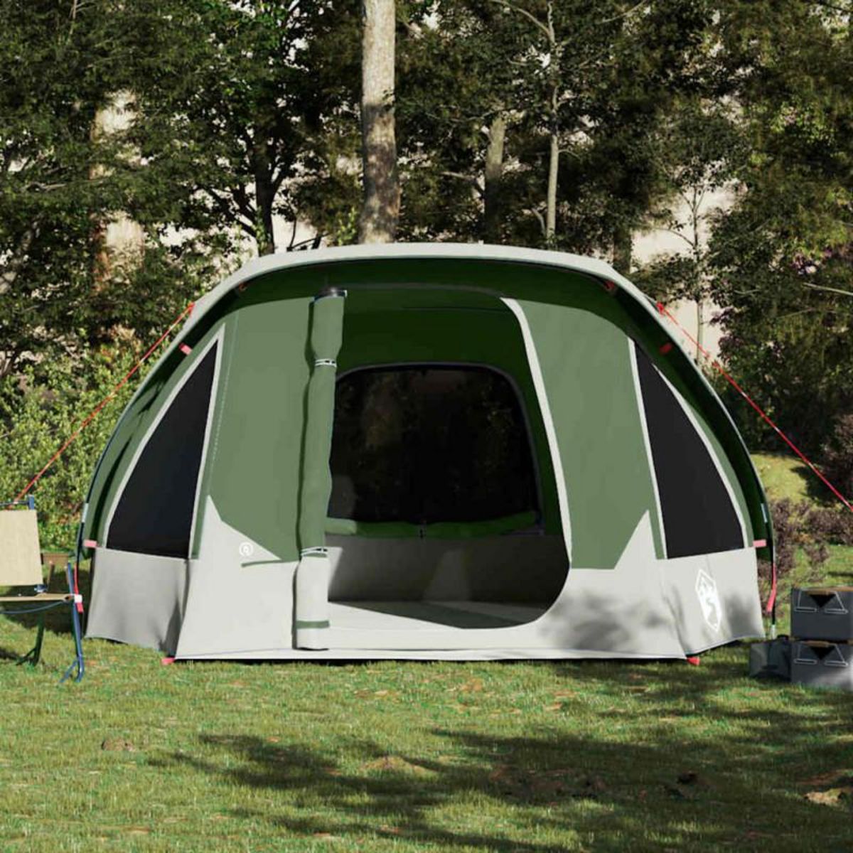 VIDAXL Tente de cabine familiale 6 personnes vert imperméable