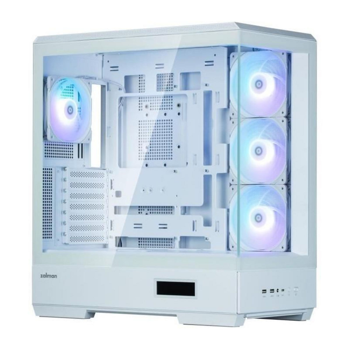 Zalman Boîtier PC - ZALMAN - P50 DS - Moyen tour - ATX - Blanc - 4 ventilateurs A-RGB - USB-C