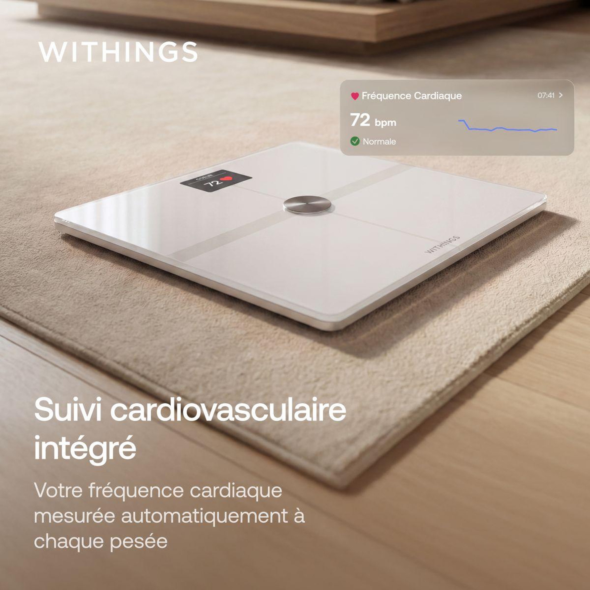 Voir la diapositive 4 : WITHINGS Pèse personne connecté Body Smart Blanc