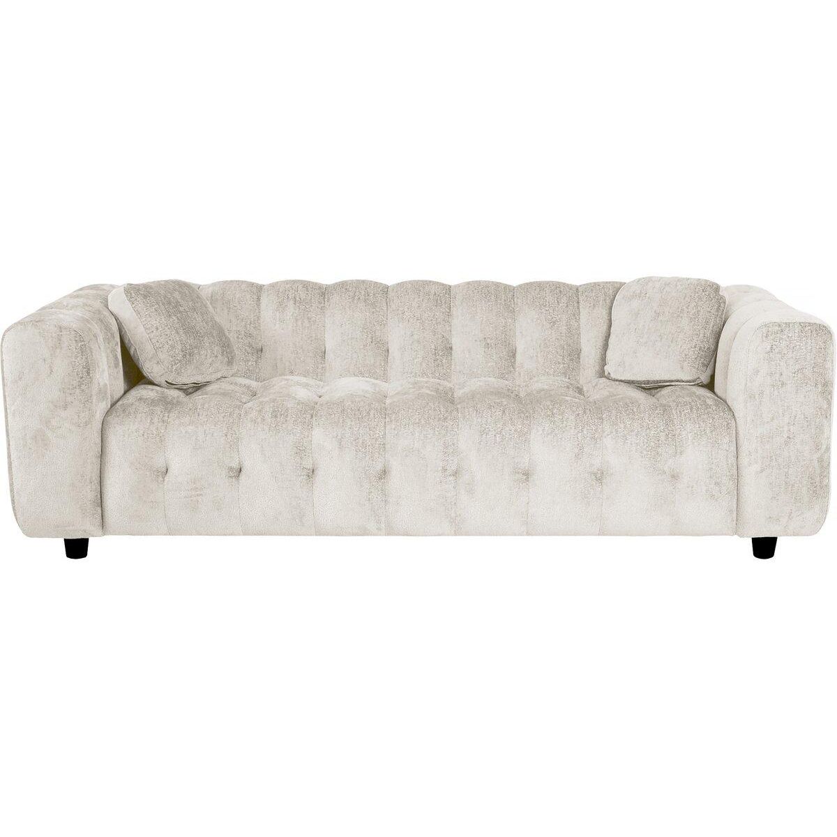 Habitat et Jardin Canapé droit en tissu chenille  Vendome  - 3 places - Beige