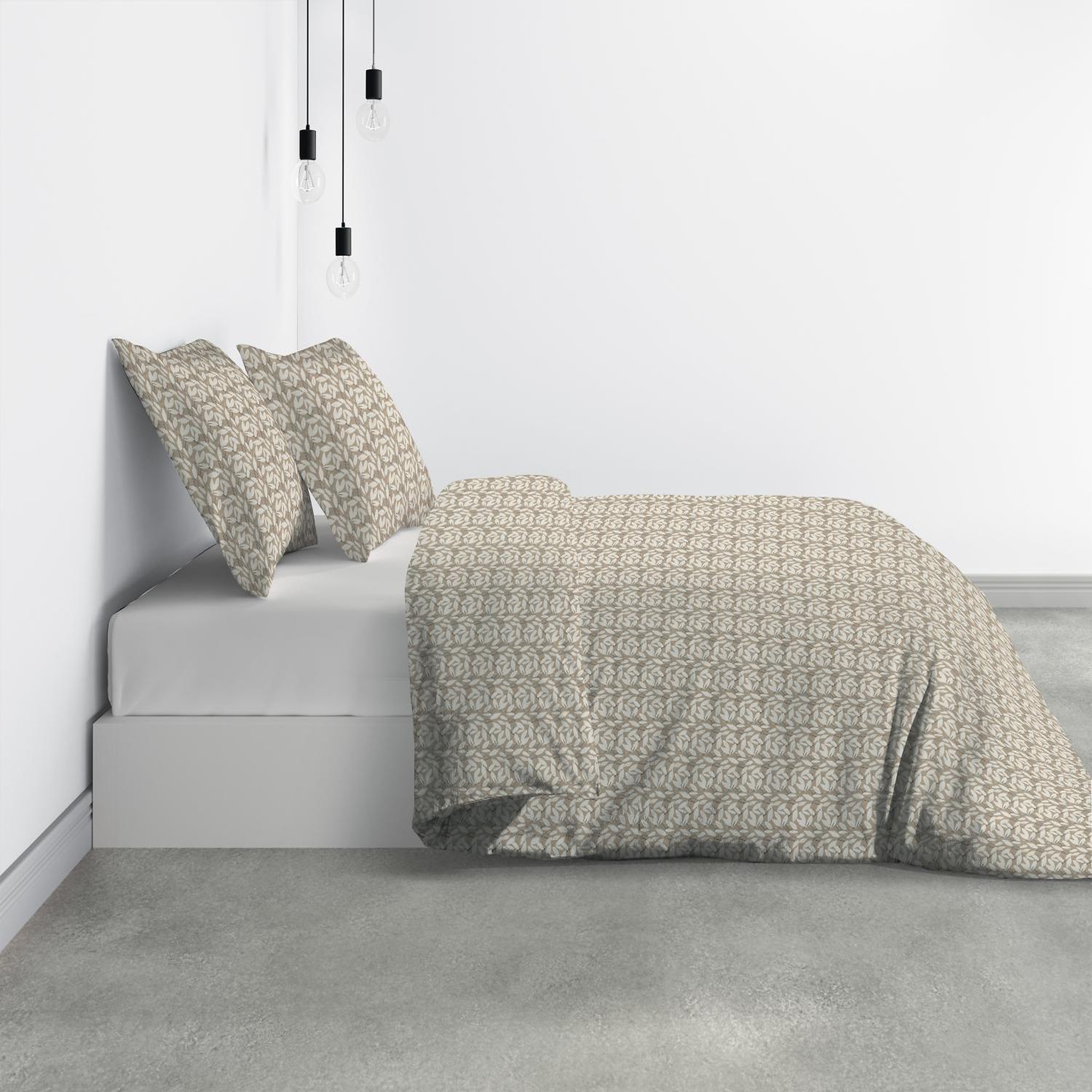 Voir la diapositive 4 : Les Ateliers du Linge Parure housse de couette 100%polyester 60gsm, carmel