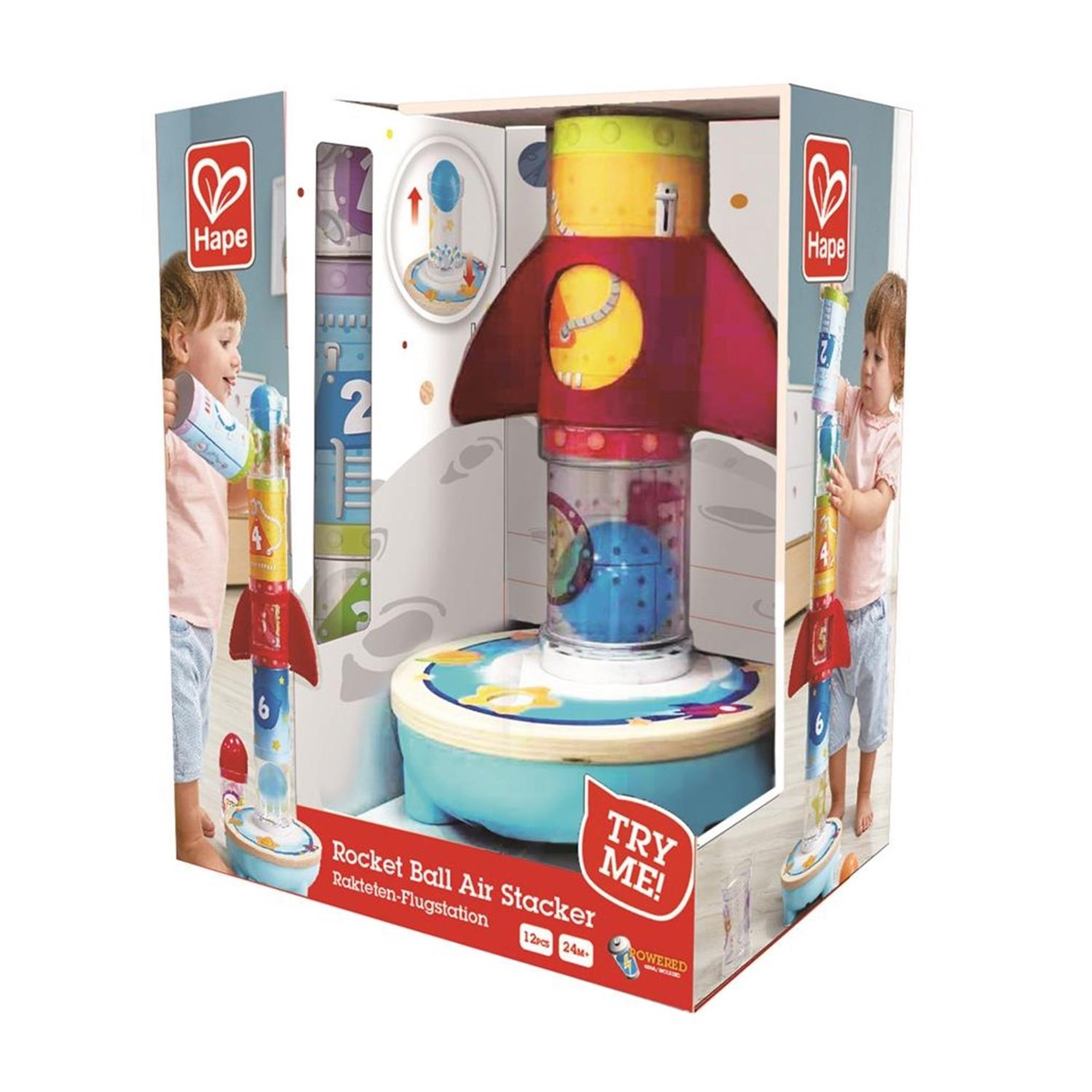 Voir la diapositive 4 : Hape Jeu d'empilage avec fusée et balle à air pulsé