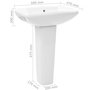 Voir la diapositive 6 : VIDAXL Lavabo autoportant avec socle Ceramique Blanc 580x470x200 mm