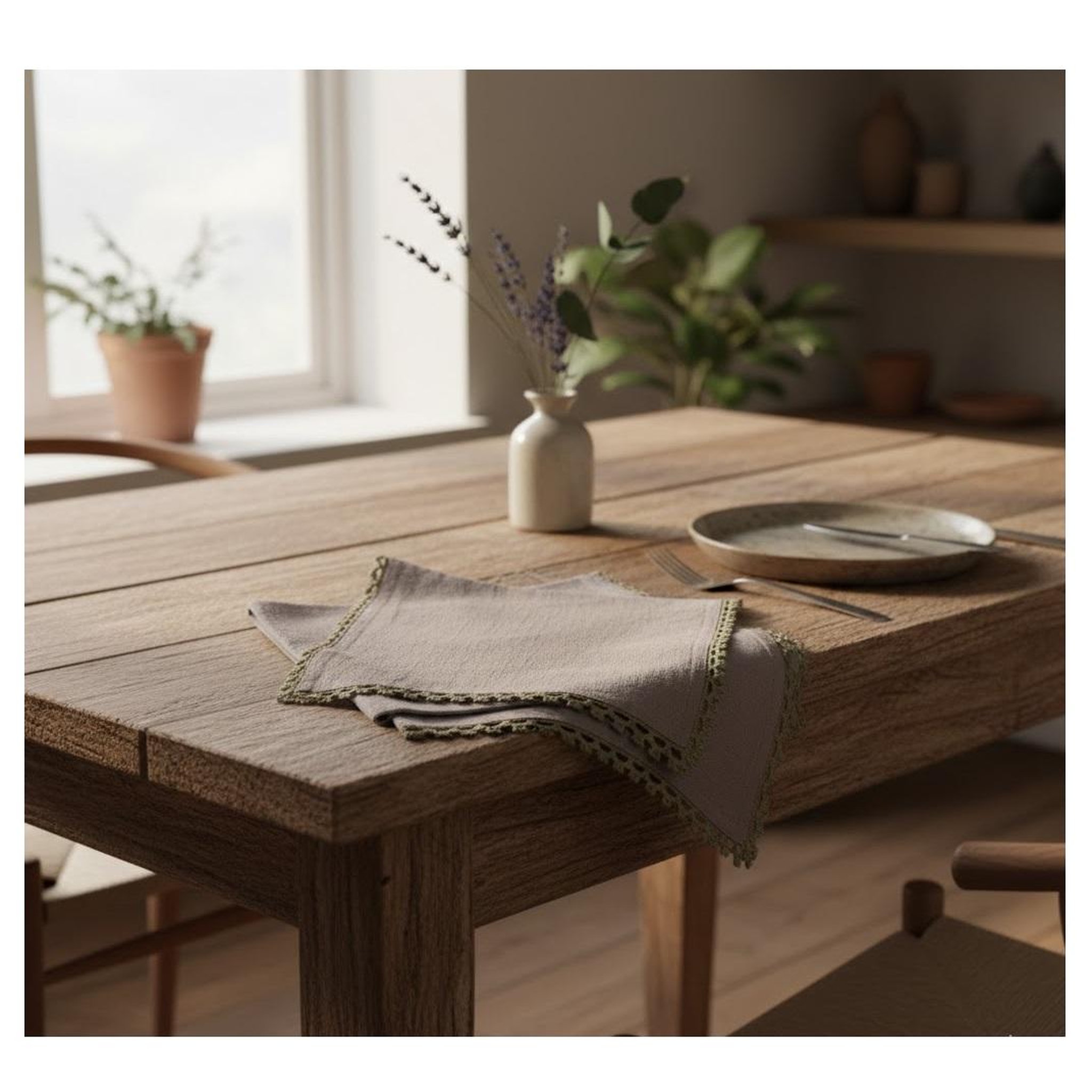 Voir la diapositive 2 : Eden Lot de 3 serviettes de table feminas