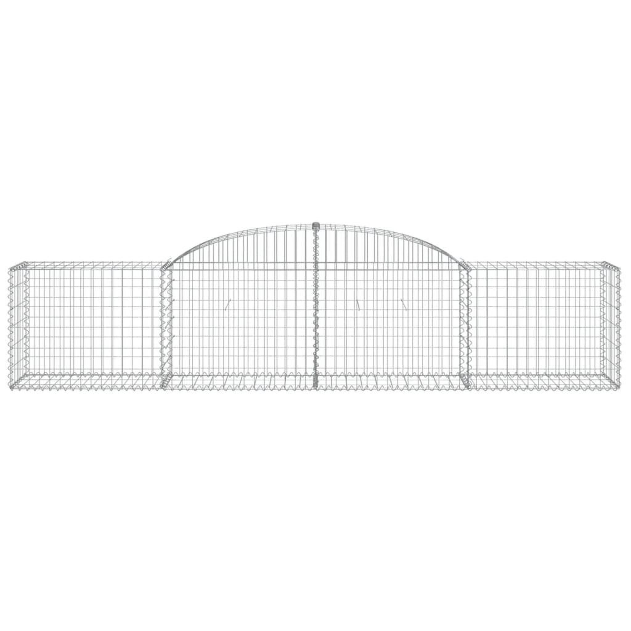 Voir la diapositive 3 : VIDAXL Panier de gabions arque 300x50x60/80 cm Fer galvanise