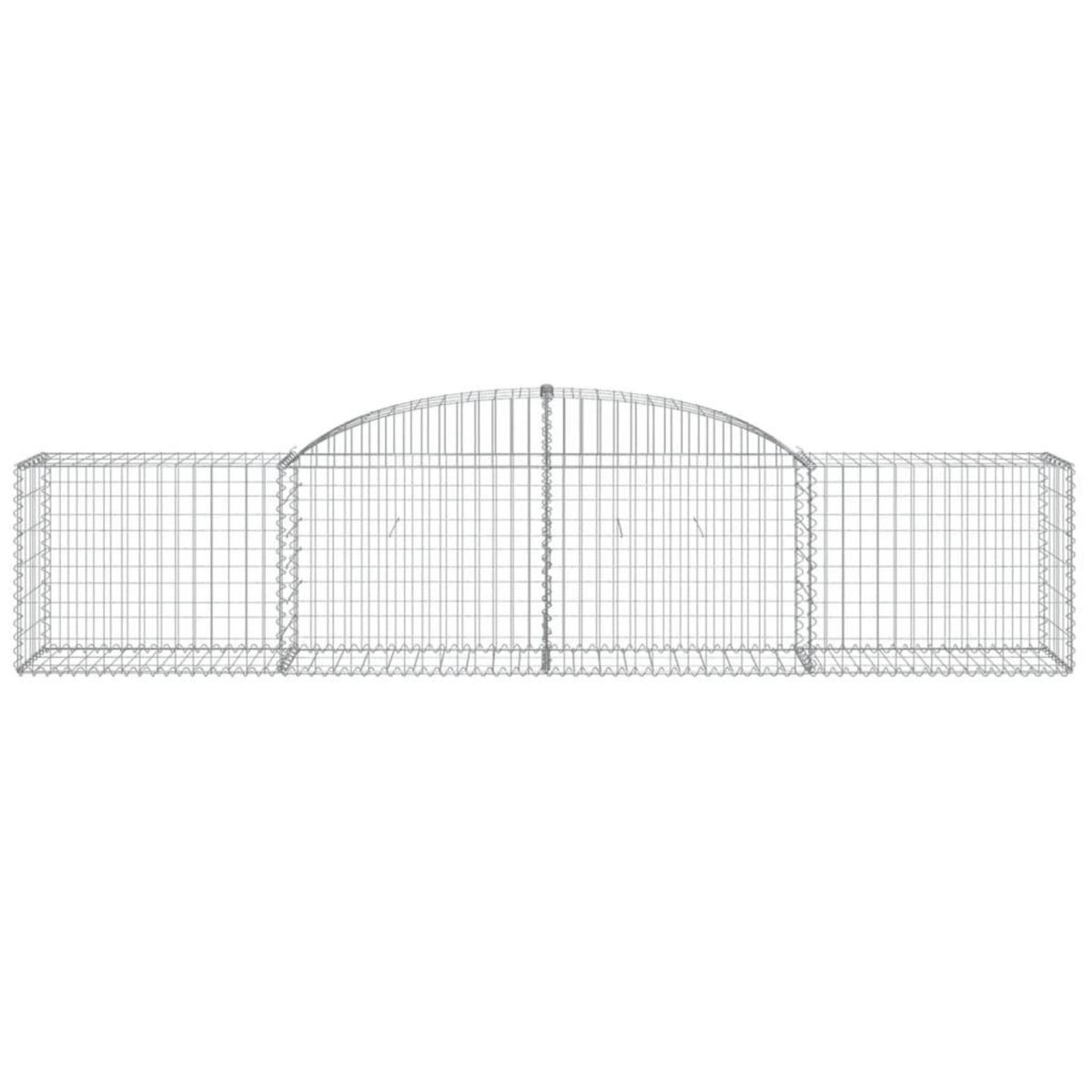 VIDAXL Panier de gabions arque 300x50x60/80 cm Fer galvanise