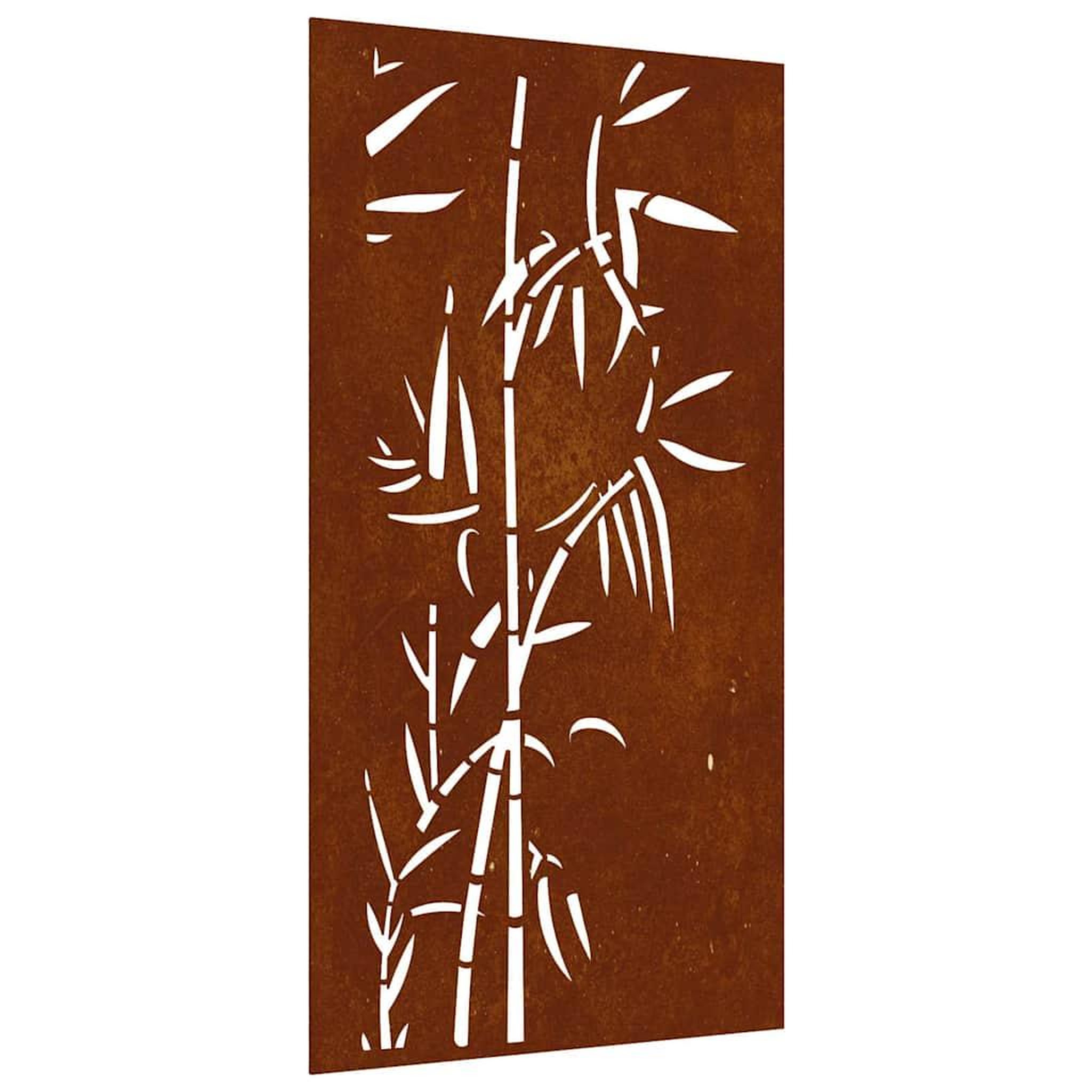 VIDAXL Decoration murale jardin 105x55 cm acier corten design bambou
