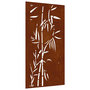 Voir la diapositive 1 : VIDAXL Decoration murale jardin 105x55 cm acier corten design bambou