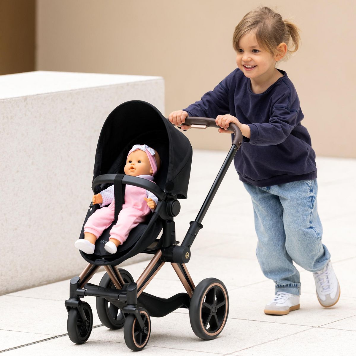 Corolle Landau 3 en 1 Cybex Priam Noir pour poupon 36 / 42 / 52 cm