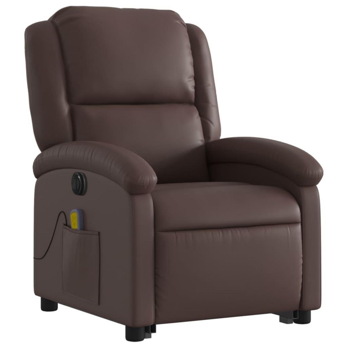 VIDAXL Fauteuil inclinable de massage electrique marron similicuir