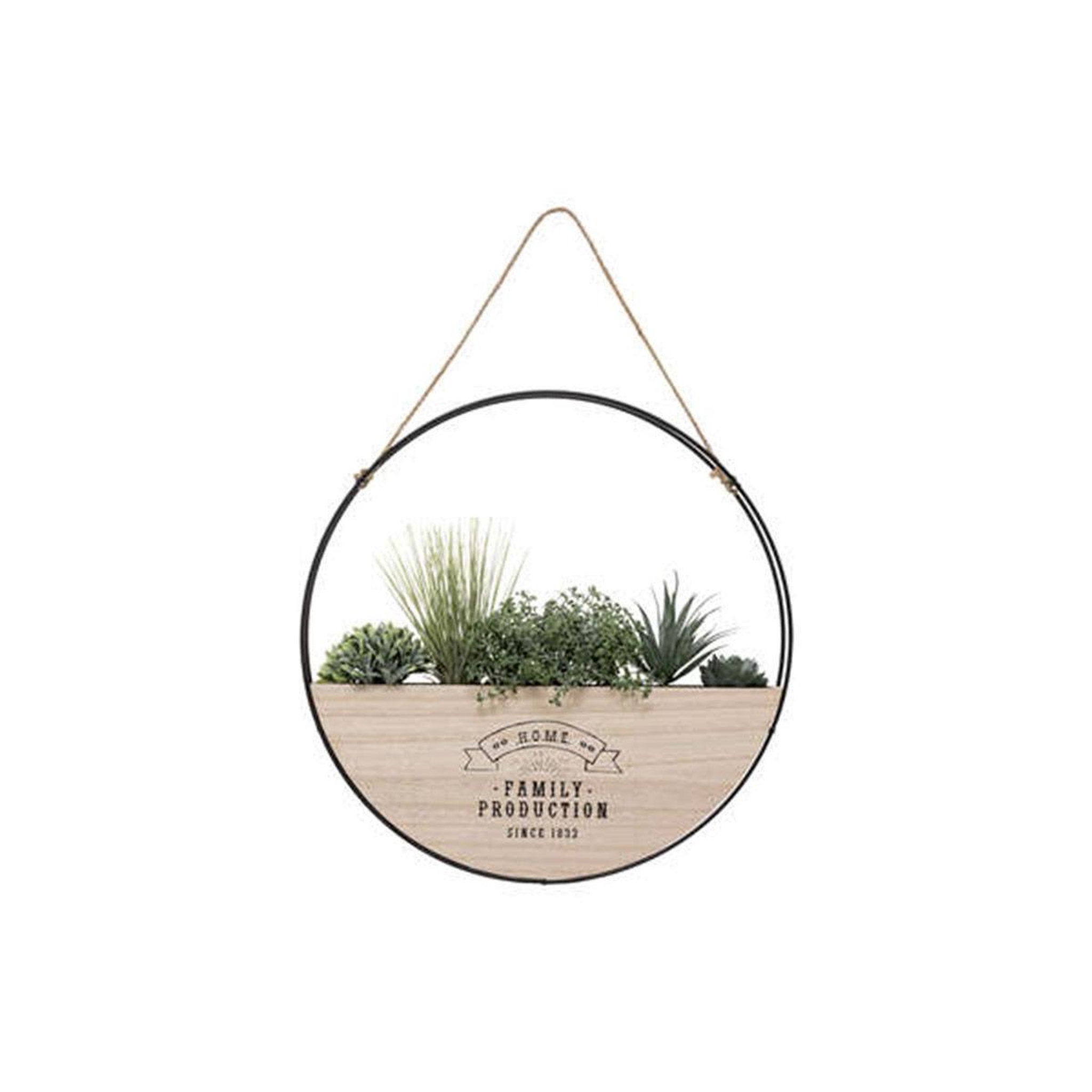 Voir la diapositive 2 : ATMOSPHERA Décoration Murale à Suspendre  Plante  44cm Naturel