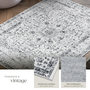 Voir la diapositive 4 : tectake Tapis design vintage à poils courts en laine synthétique et feutre gris 160 x 230 cm