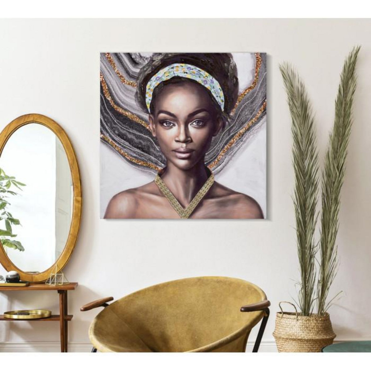 Paris Prix Toile Imprimée Déco  Naomie  100x100cm Multicolore