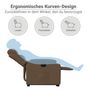 Voir la diapositive 6 : VIDAXL Fauteuil inclinable Marron Tissu