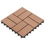 Voir la diapositive 3 : VIDAXL Carreaux de terrasse 22 pcs 30 x 30 cm 2 m^2 WPC Marron
